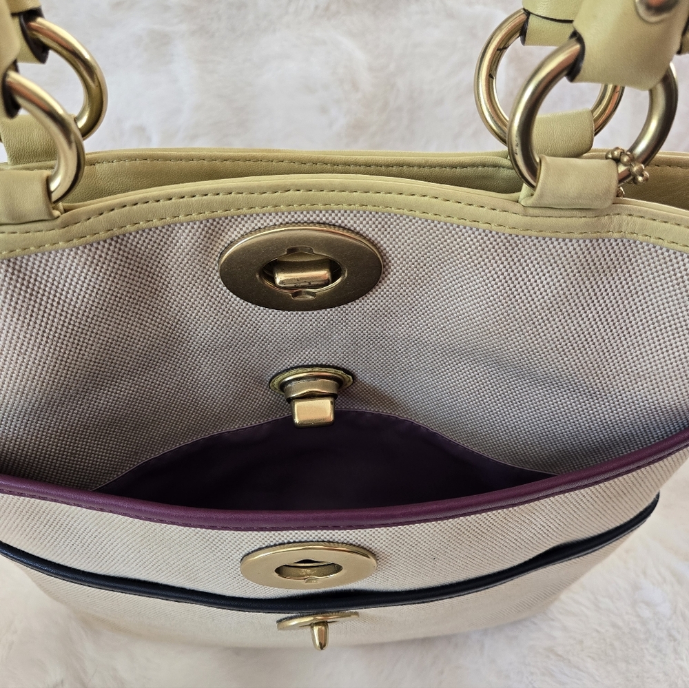 COACH Legacy Bonnie Cashin Canvas Turnlock Tote - Limited Edition - Picture 11 of 12
